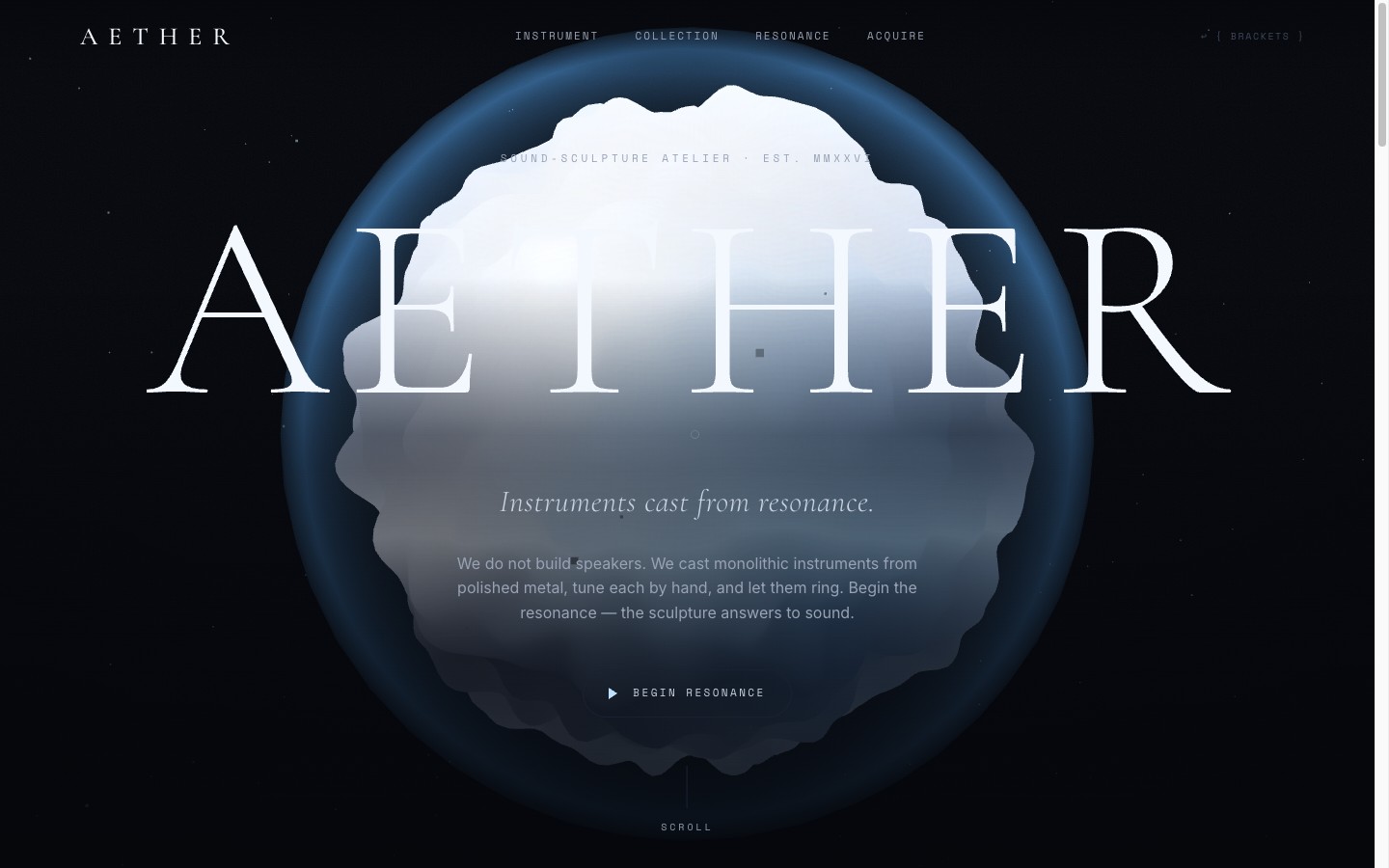 AETHER — live interactive flagship
