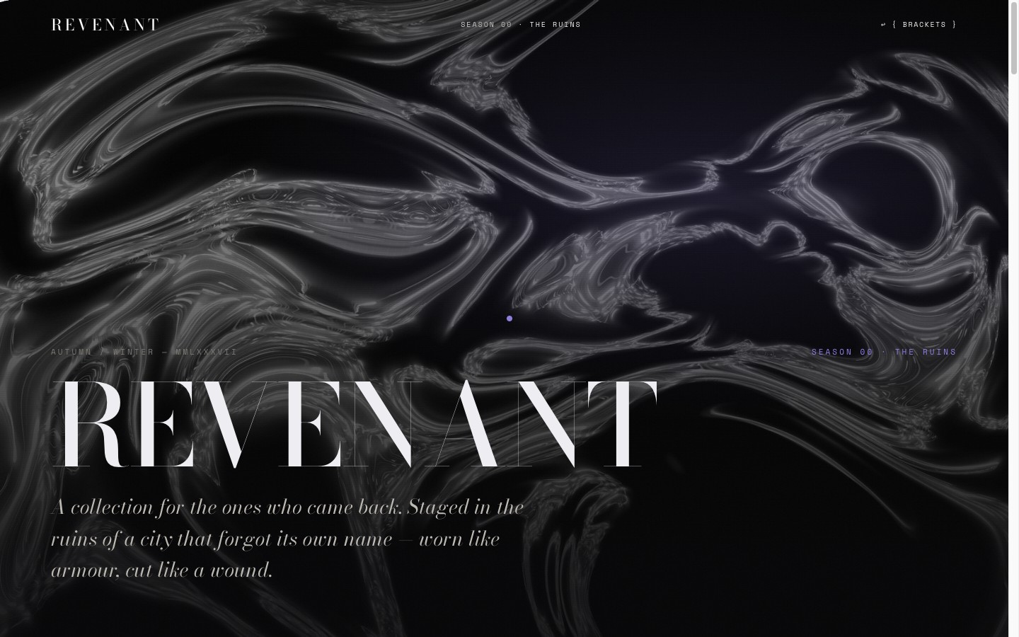 REVENANT — live scroll-narrative flagship