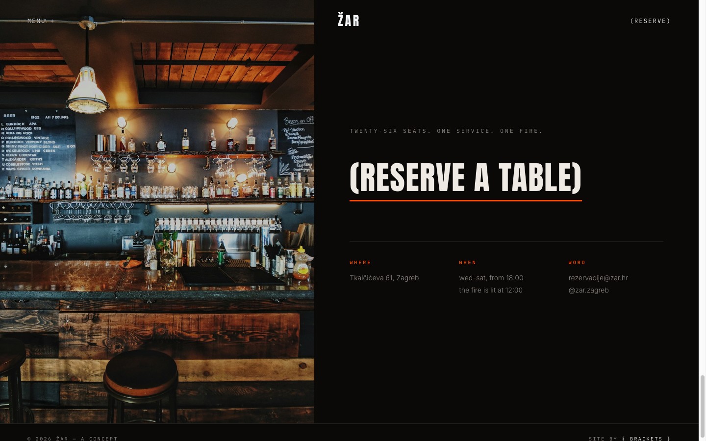 Reservation section